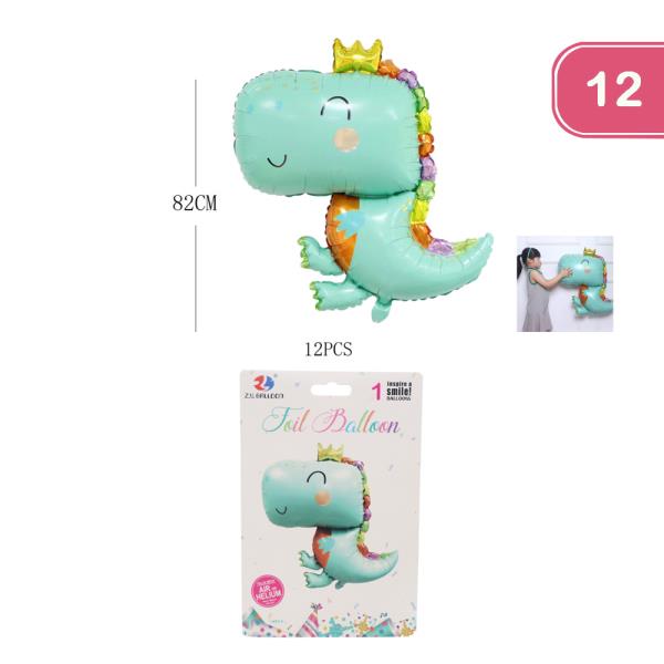 DINOSAUR FOIL BALLOON (12UNITS)