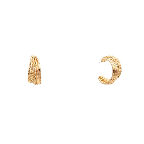 TWISTED LINK OPEN CIRCLE EARRING