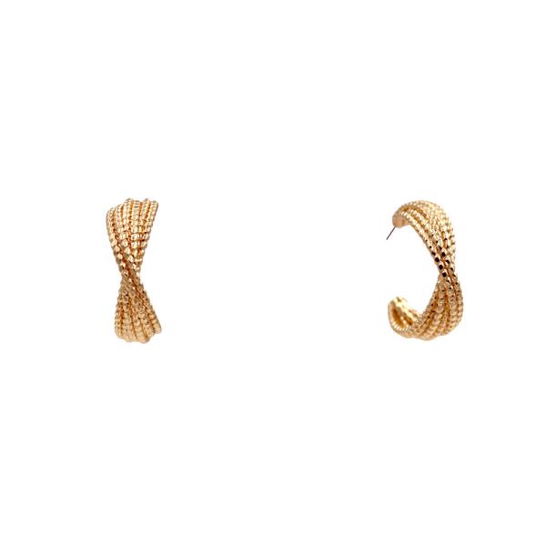 TWISTED OPEN CIRCLE EARRING