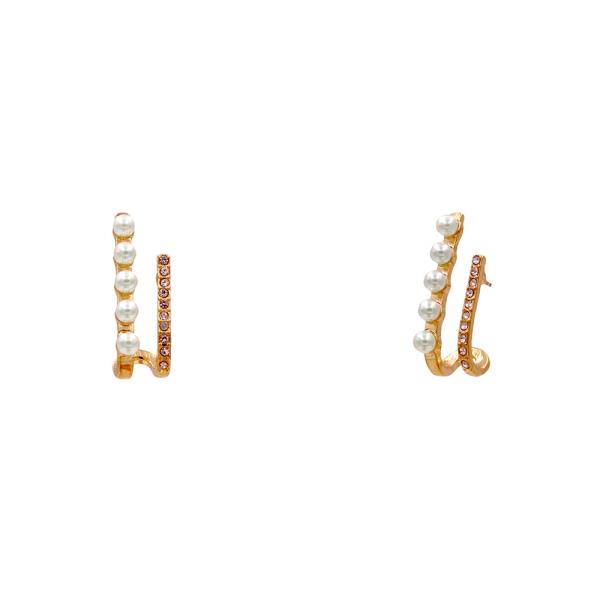PEARL RHINESTONE EARRING