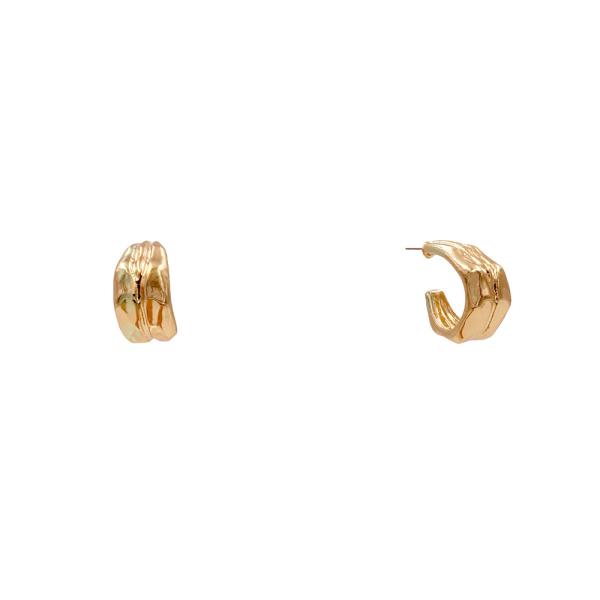 HAMMERED MINI HOOP EARRING