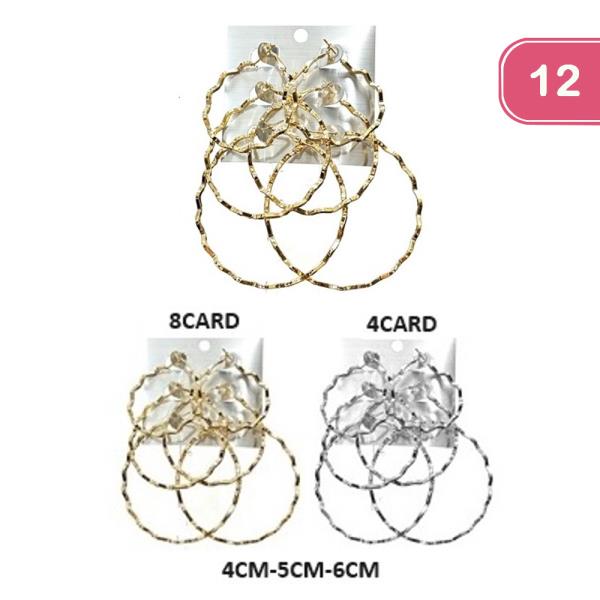 HOOP EARRING SET (12 UNITS)