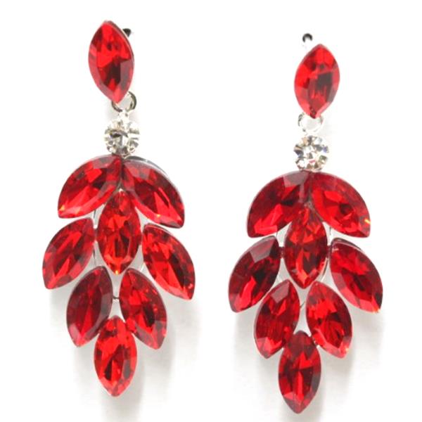TEARDROP GEMSTONE PARTY BRIDAL EARRING