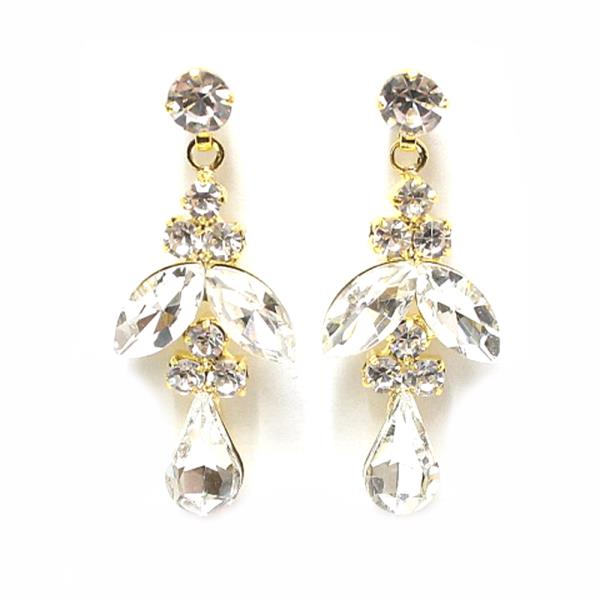 TEARDROP GEMSTONE PARTY BRIDAL EARRING
