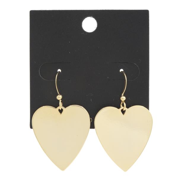 BRASS GOLD PLATED FISH HOOK 38MM LONG GOLD DIPPED EARRING