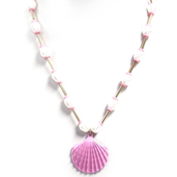 SEASHELL PEARL BEAD NECKLACE