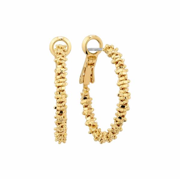 METAL TEXTURE HOOP EARRING