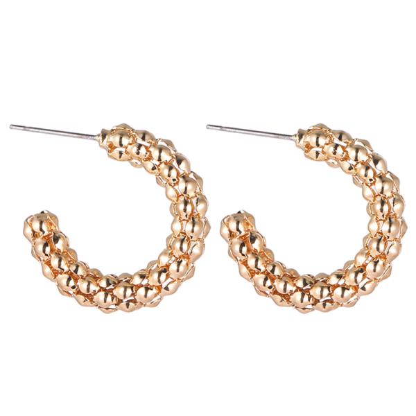 POPCORN 20MM CHAIN HOOP EARRING