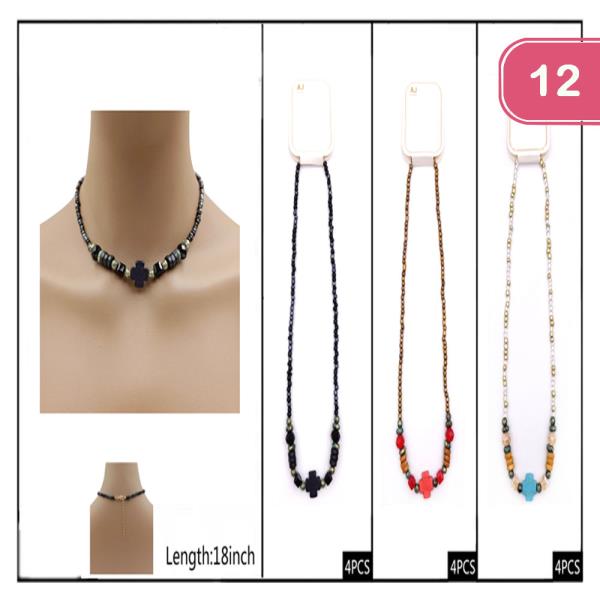 FASHION BEADED NECKLACE (12UNIT)