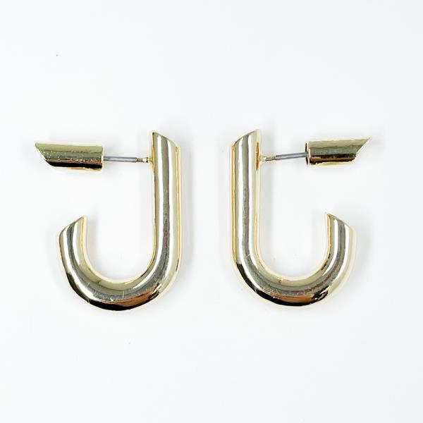 OPEN U SHAPE METAL EARRING