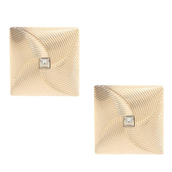 SQUARE CRYSTAL EARRING