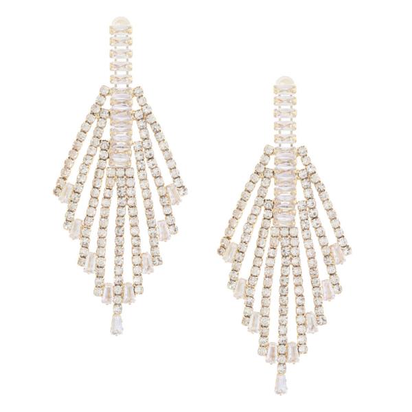 RHINESTONE DANGLE EARRING