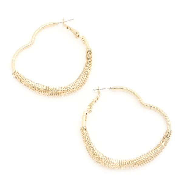 SODAJO HEART SHAPE GOLD DIPPED EARRING