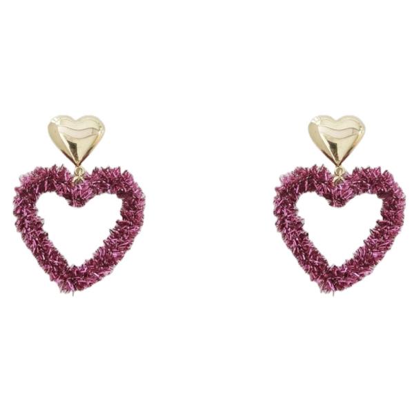 HEART DANGLE EARRING