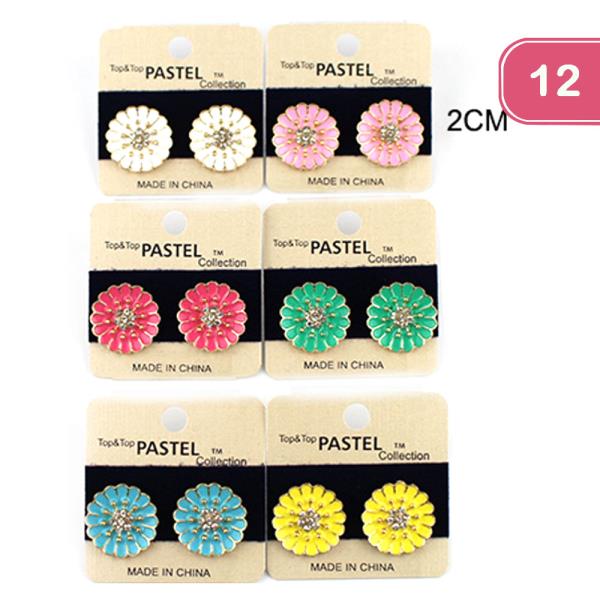 FASHION DAISY FLOWER EARRING (12 UNITS)