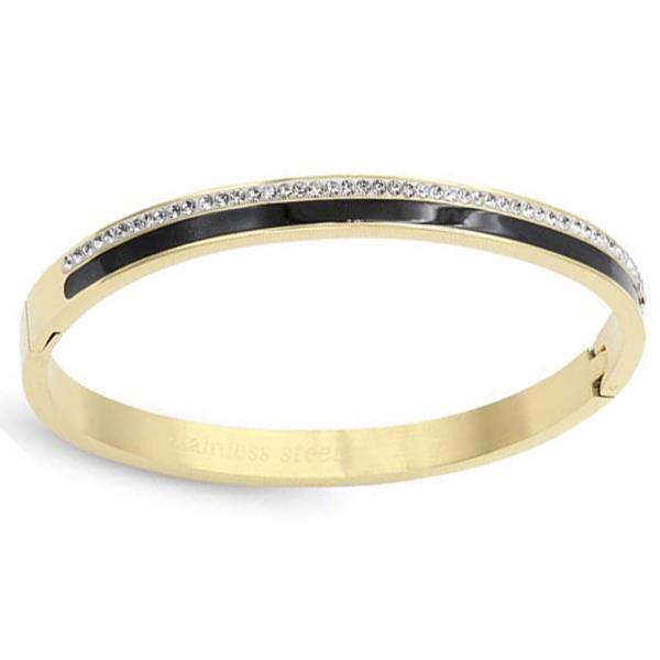 METAL CLEAR CZ HINGE BRACELET