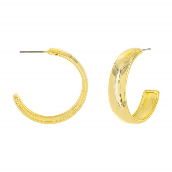 BRASS GOLD PLATED 30MM HOOP EARRING