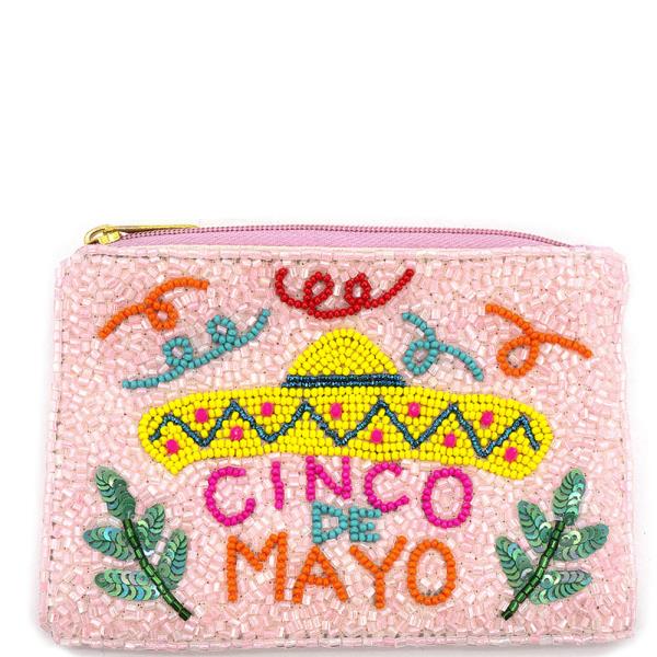 SEED BEAD CINCO DE MAYO COIN PURSE BAG