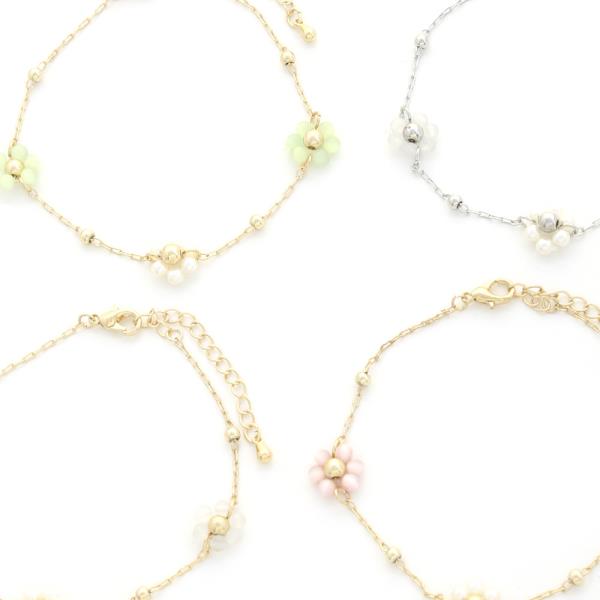 FLOWER METAL CHAIN BRACELET