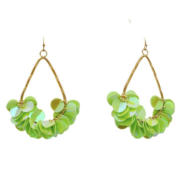 SEQUIN TEARDROP DANGLE EARRING