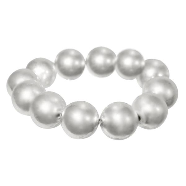 WS 18MM SILVER STONE BALL BRACELET