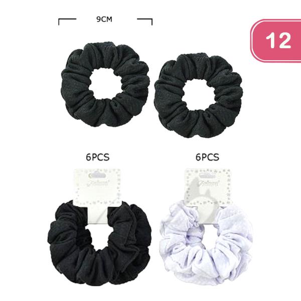 FASHION HAIR SCRUNCHIE (12 UNITS)