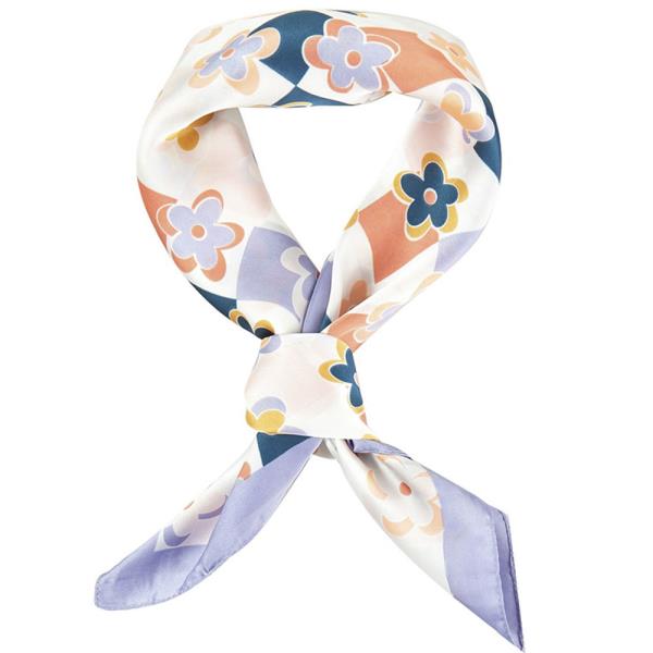 MULTI CHECKERED FLORAL PRINT BANDANA