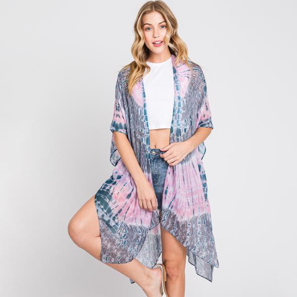 TIE DYE PRINT KIMONO