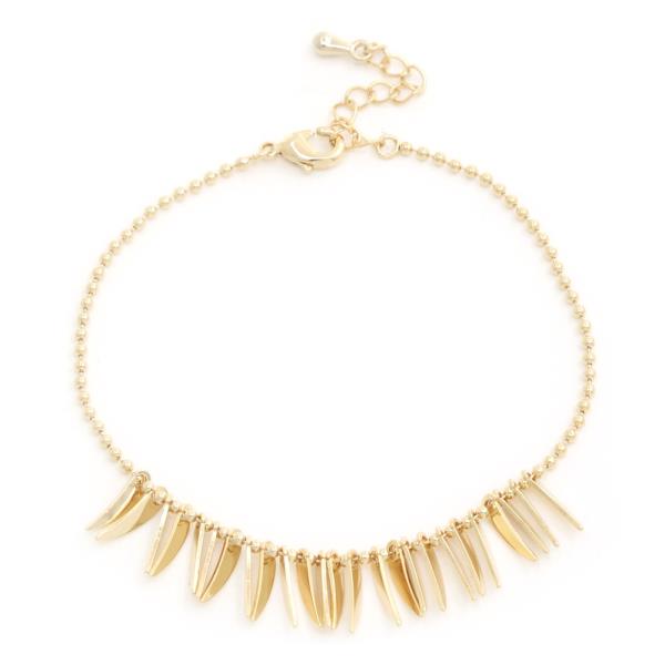 SODAJO METAL CHARM DAINTY LINK GOLD DIPPED BRACELET