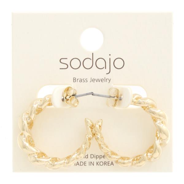 SODAJO TWISTED GOLD DIPPED EARRING