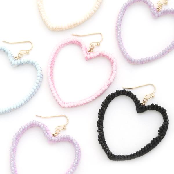 HEART BEADED EARRING