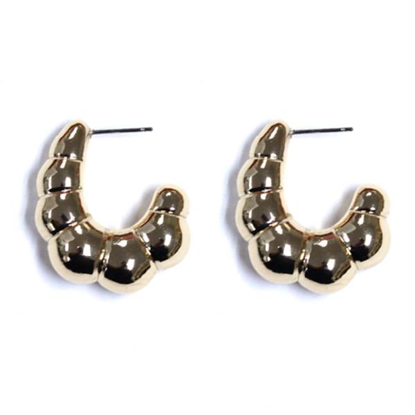 BALL SHAPE PATTERN OPEN EARRING