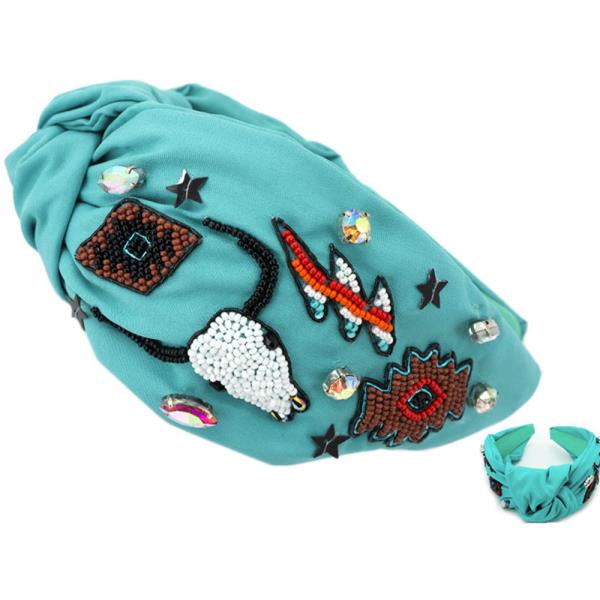 WESTERN STYLE THEME LONGHORN HEADBAND