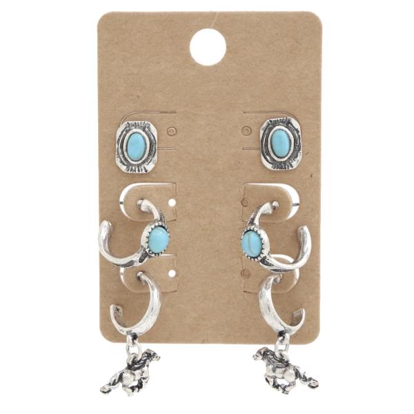 WESTERN ASSORTED EARRING SET