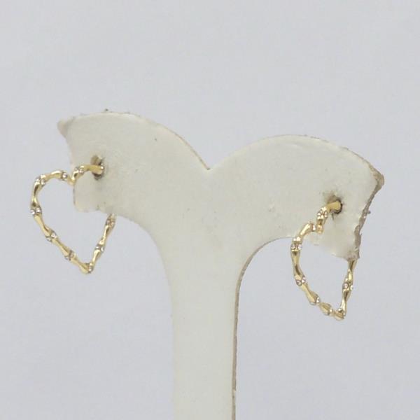 HEART SHAPE CZ HOOP EARRING