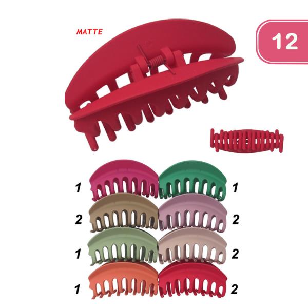MATTE HAIR CLIP (12 UNITS )