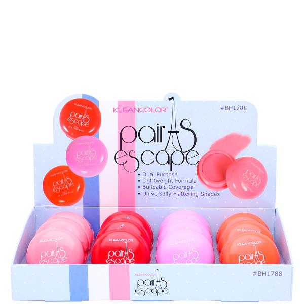 KLEANCOLOR PAIR S ESCAPE 2IN1 LIP AND CHEEK BALM (12 UNITS)