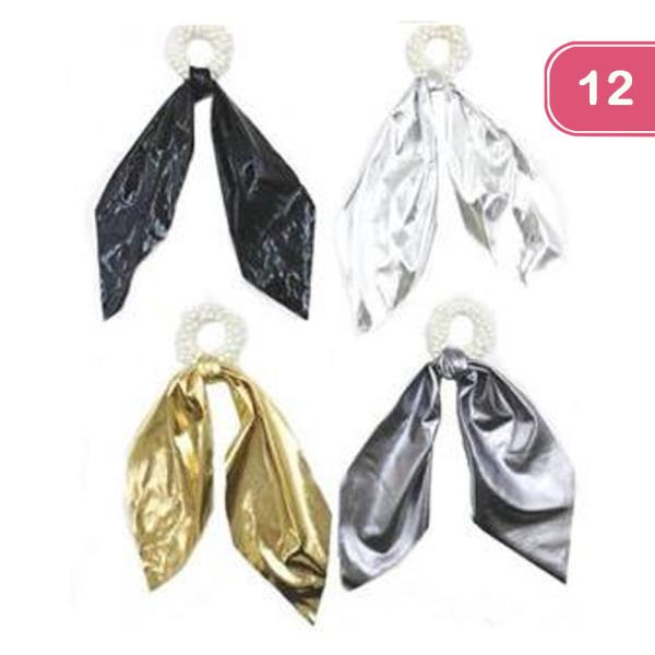 FASHION BOW PEARL HAIR TIE (12 UNITS)