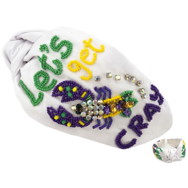 SEED BEAD "LETS GET CRAY" HEADBAND