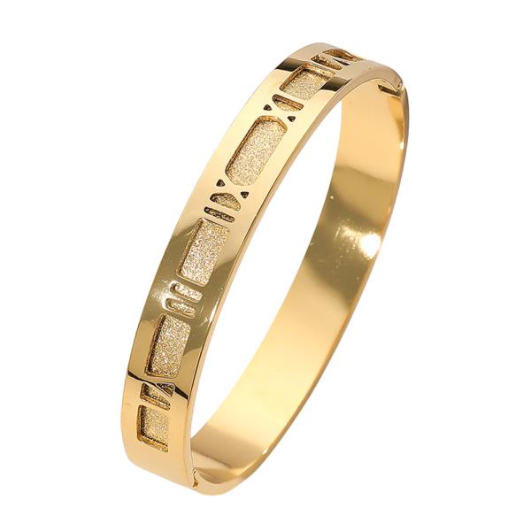 STAINLESS STEEL HINGE BANGLE BRACELET