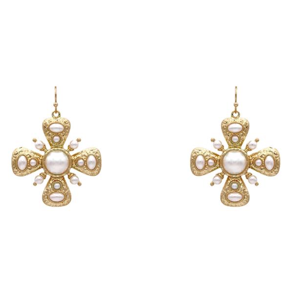 OLD MONEY LOOK CROSS EARRING