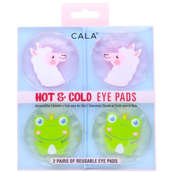 CALA LLAMA FROG HOT AND COLD 2 PAIRS REUSABLE EYE PADS SET