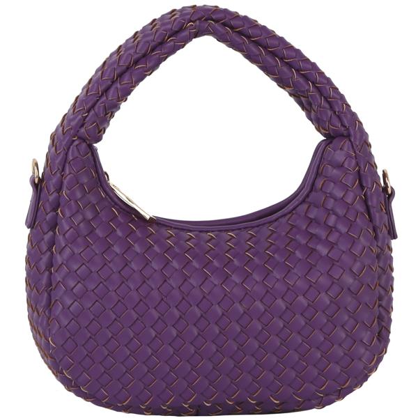 FASHION ALL OVER BRAID HANDLE SHOULDER HOBO BAG
