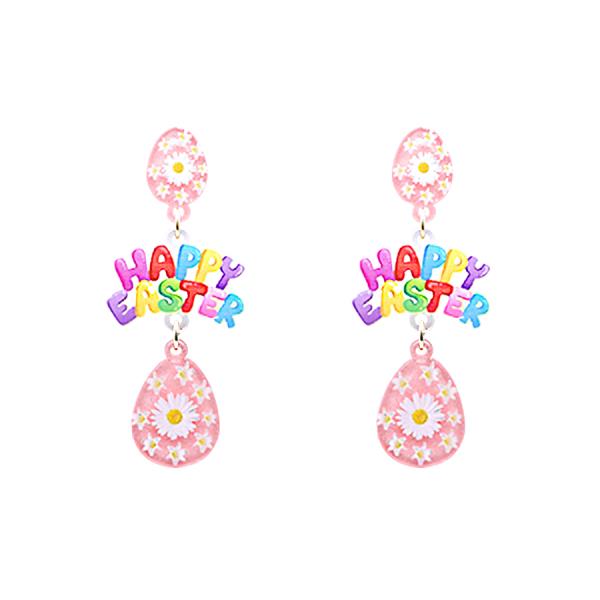 HAPPY EASTER EGG DANGLE EARRING