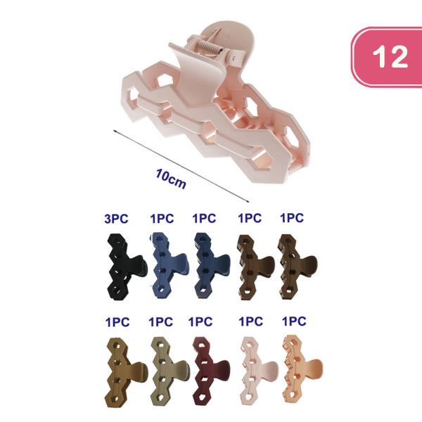 FASHION JAW HAIR CLIP (12 UNITS)