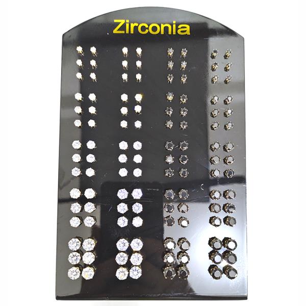 CUBIC ZIRCONIA STUD EARRING SET
