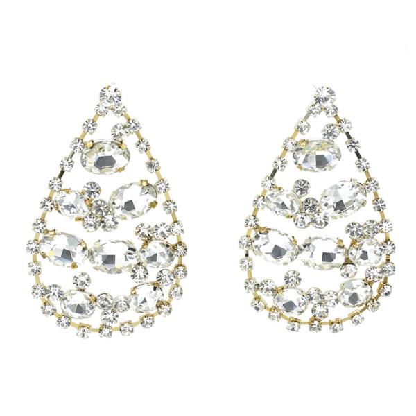 RHINESTONE CHANDELIER TEARDROP EARRING