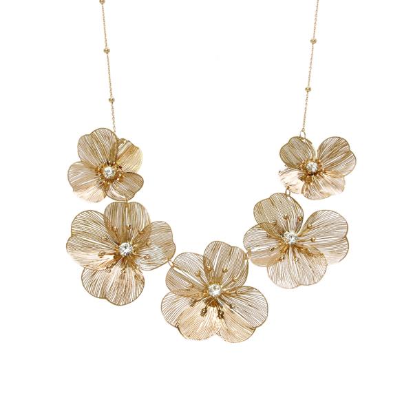 5 METAL FLOWER NECKLACE
