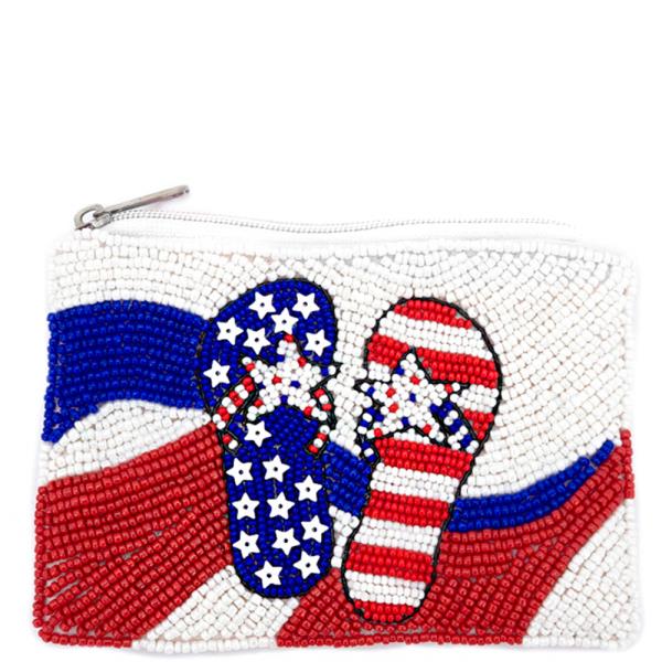 USA FLIP FLOP COIN BAG