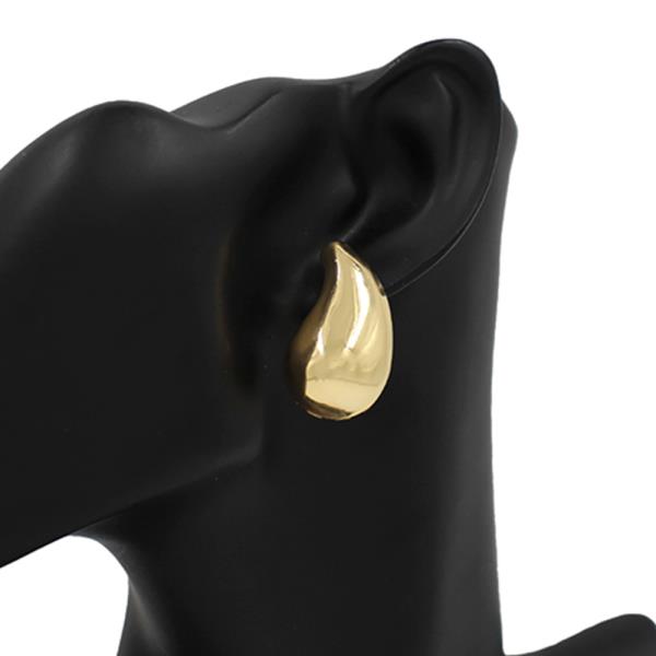 TEARDROP DOME METAL EARRING